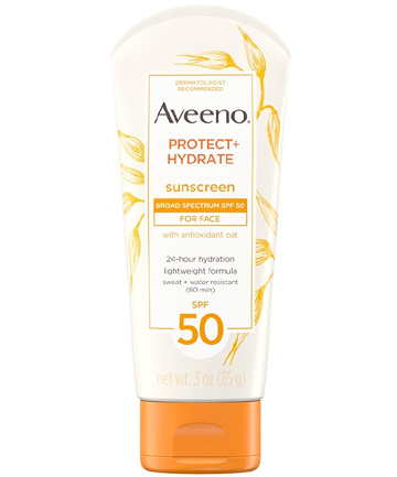 Aveeno Protect & Hydrate Lotion Sunscreen with Broad Spectrum SPF 50 for Face, $8.97