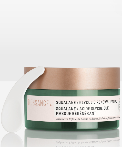 Biossance Squalane + Glycolic Renewal Facial, $68