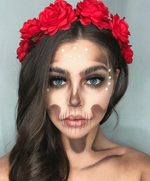 subtle skeleton makeup