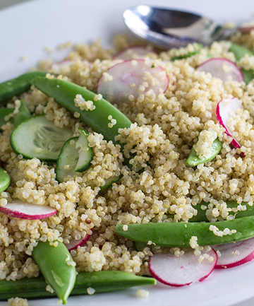Quinoa Salad with Radishes and Snap Peas
