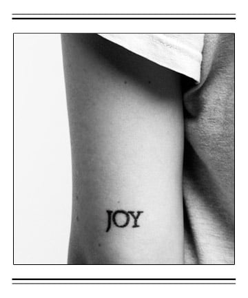A small joy tattoo that I designed  Joy tattoo Small tattoos Tattoos