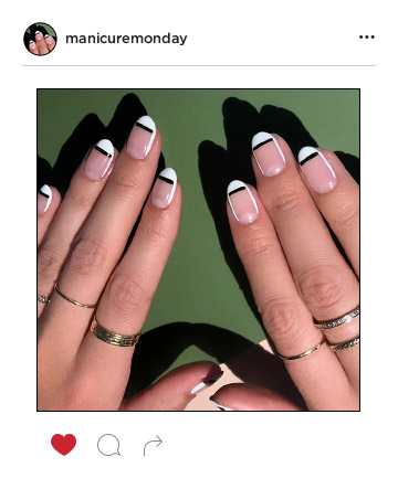 Mani of the Week: Black and White Tips FTW 