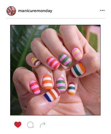 Mani of the Week: Springy Stripes