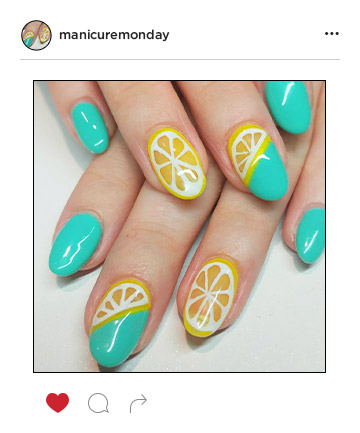 Mani of the Week: Fresh Squeezed Nail Art    