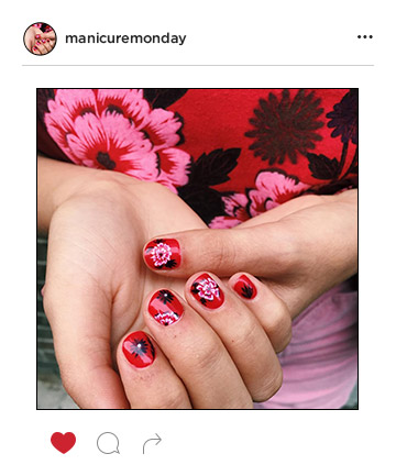 Mani of the Week: Fall-Hued Floral Nails  