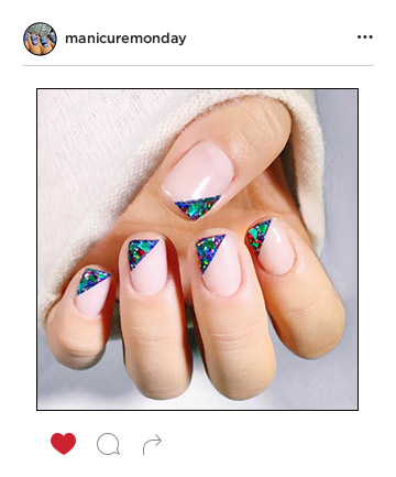 Mani of the Week: Metallic, Multicolor Tips    