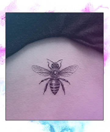 honey bee tattoo wrist