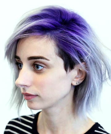 Purple Ombre With an Undercut