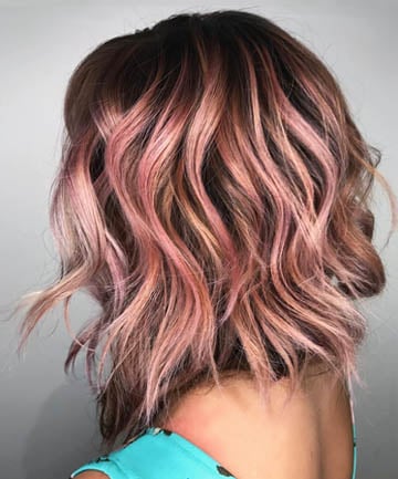 Blonde Hair With Rose Gold Highlights