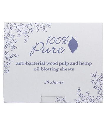 100% Pure Anti-Bacterial Wood Pulp and Hemp Oil Blotting Sheets, $9.00