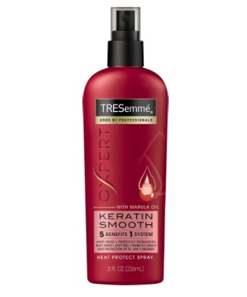 Best Heat Protectant No. 2: Tresemmé Keratin Smooth Heat Protection Shine Spray, $5.99