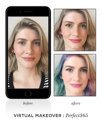 Virtual hairstyle and makeup makeover