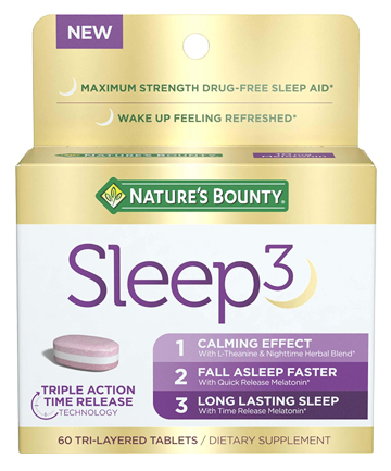 Nature's Bounty Sleep3 Tri-Layer Melatonin, $9.99