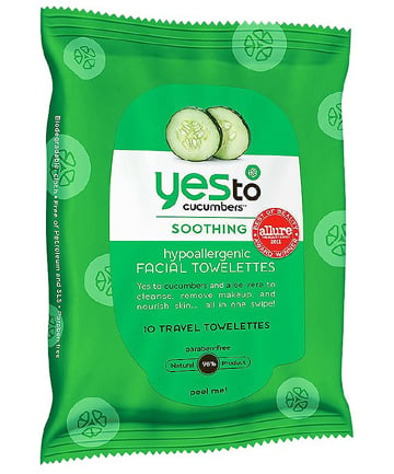 Yes To Cucumbers Travel Facial Wipes, $1.49