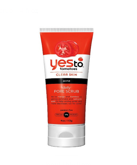 Best Drugstore Acne Product No. 9: Yes To Tomatoes Acne Daily Pore Scrub, $5.49
