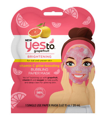 Yes to Grapefruit Bubbling Paper Mask, $3.99