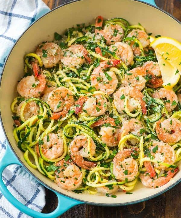 Skinny Shrimp Scampi with Zucchini Noodles
