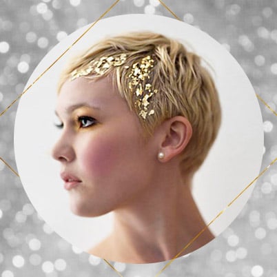 Glitter Hair: Temple Twinkle , 21 Glitter Hairstyles That Will
