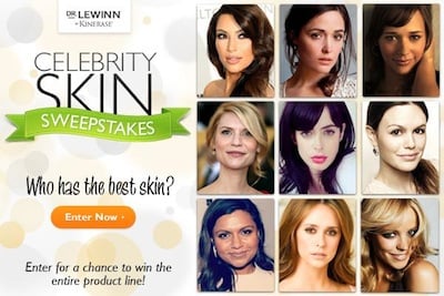 Check Out this Celebrity Skin Sweepstakes 