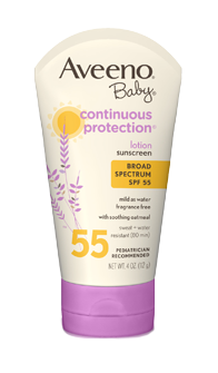 Aveeno Baby Continuous Protection Lotion Sunscreen with Broad Spectrum SPF 55