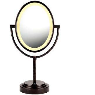 Conair Oiled Bronze Double-Sided Illuminated Mirror