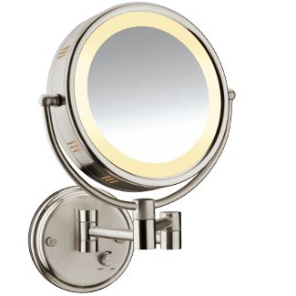 Conair Double Sided Lighted Wall-Mount Mirror 