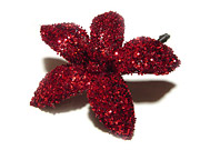 Dominique Duval Glittered Orchid on on a Bobbi Pin