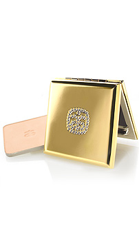 Arbonne About Face Gold Rhinestoned Compact