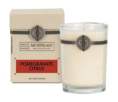 Archipelago Botanicals Pomegranate Citrus Soy Wax Candle