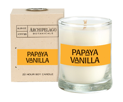Archipelago Botanicals Papaya Vanilla Votive Candle