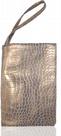Mirenesse Croc Pearl Make Up Bag with Handle