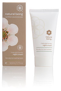 natural being manuka honey night cream for oily to normal skin