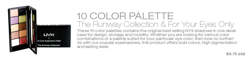 NYX Cosmetics NYX The Runway Collection 10 Color Eyeshadow Palette