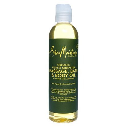 Shea Moisture Organic Olive Green Tea Avocado Massage Bath Body Oil