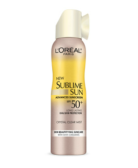 L'Oreal Paris Sublime Sun Advanced Sunscreen SPF 50+ Crystal Clear Mist