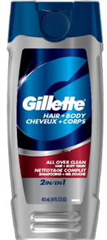 Gillette Hair + Body All Over Clean Body Wash