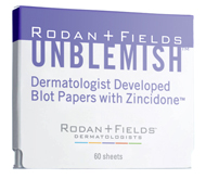 Rodan + Fields Unblemish Blot Papers with Zincidone