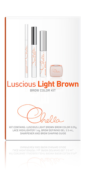 Chella Luscious Light Brown Eyebrow Color Kit