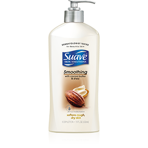 Suave Smoothing with Cocoa Butter & Shea Body Lotion
