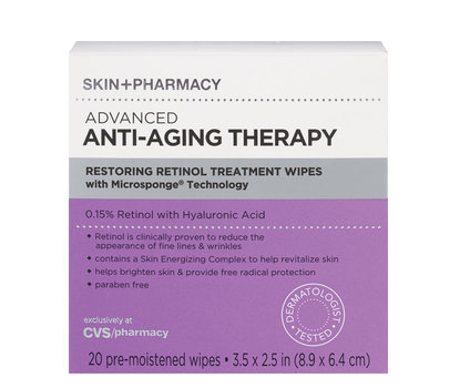 Skin + Pharmacy Anti-Aging Therapy Retinol Wipes