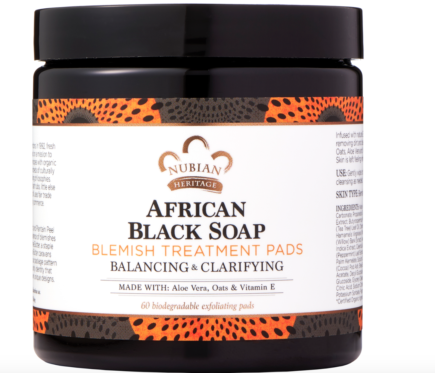 Nubian Heritage African Black Soap Blemish Treatment Pads
