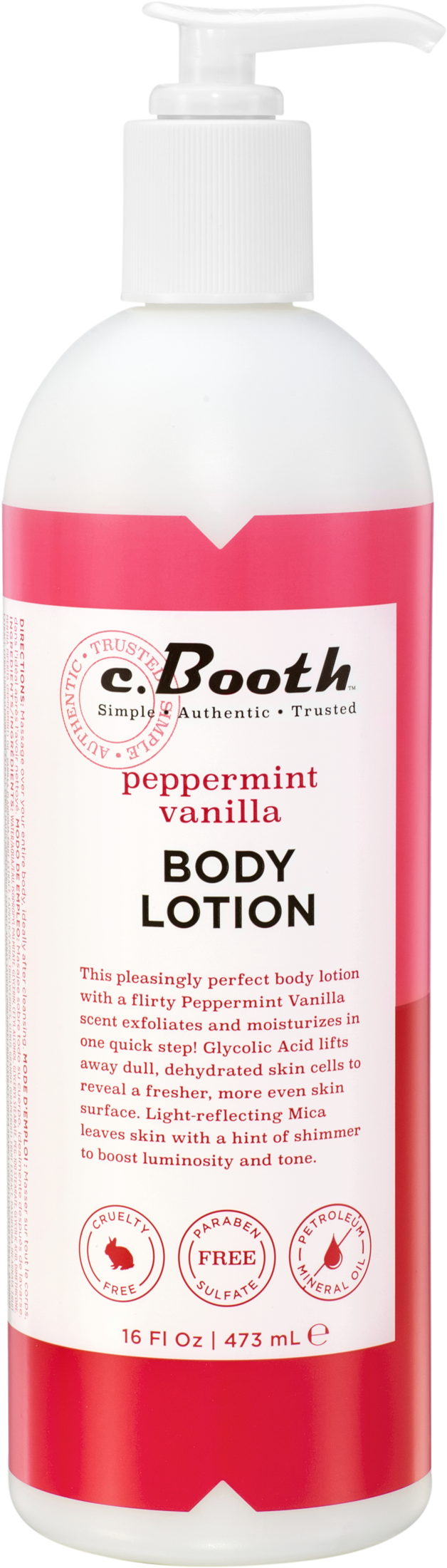 C. Booth Peppermint Vanilla Body Lotion