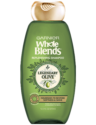 Garnier Whole Blends Replenishing Shampoo with Virgin-Pressed Olive Oil & Olive Leaf Extracts