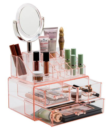 Sorbus Makeup Storage Organizer With Magnifying Mirror