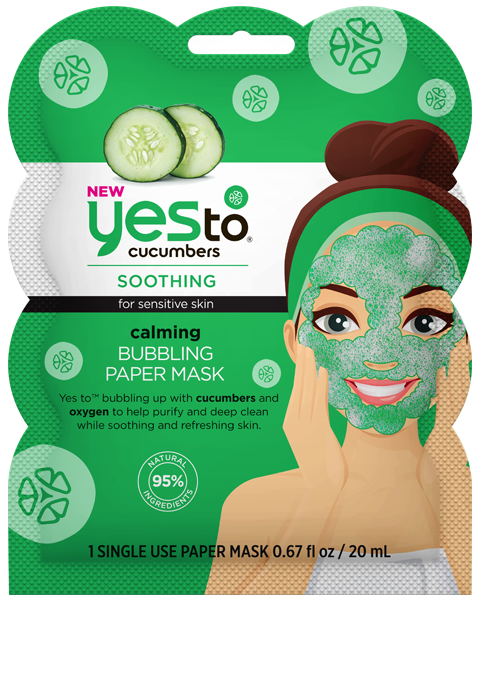 Yes To Cucumbers Calming Bubbling Paper Mask