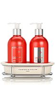 Crabtree & Evelyn Pomegranate Rouge Hand Wash and Hand Lotion Caddy
