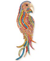 Bergdorf Goodman Multicolored Embellished Parrot Hair Pin
